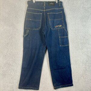 Vintage 90s Attrak Baggy Skater Jeans Men's Size 32x30 Hip Hop Skater Dark Denim